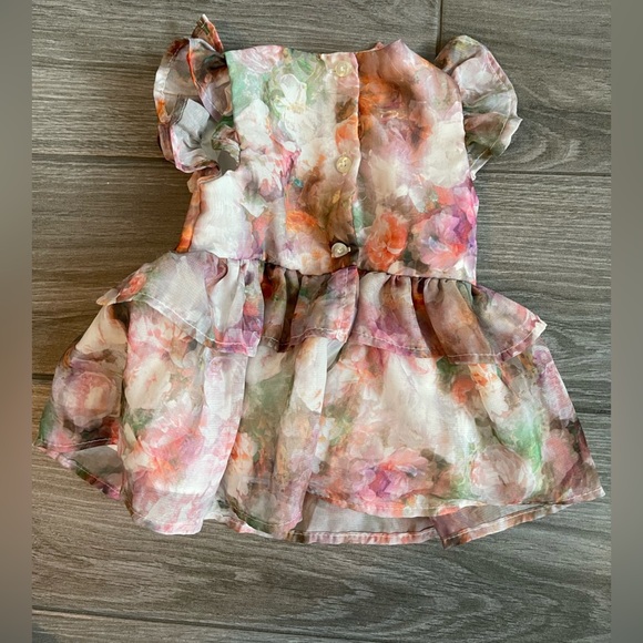 Wonder Nation|Colorful Chiffon Dress with Ruffles•••0-3 months, So Cute! - Picture 3 of 6